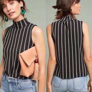 MOTH by Anthropologie Mock Neck Sleeveless Top